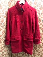 Henri Lloyd Women’s Red Wool Coat. Size 10.