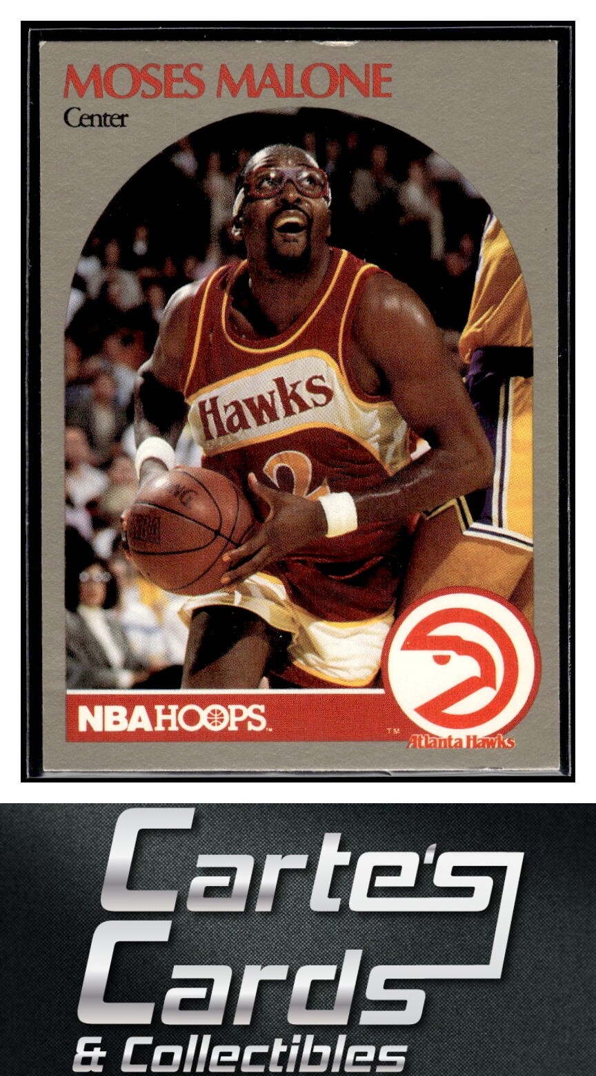 Moses Malone 1991 Sears Hoops 100 Superstars #1 Atlanta Hawks HOF