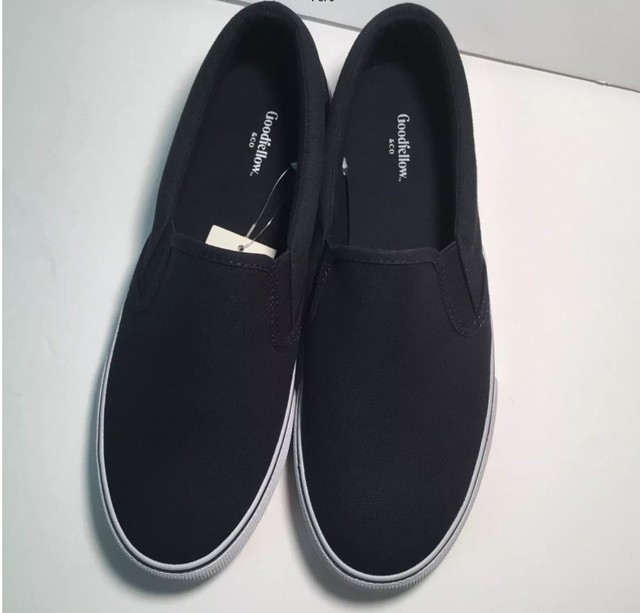 navy blue slip on tennis shoes