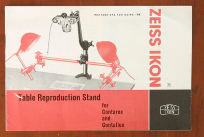 ZEISS TABLE REPRODUCTION STAND MANUAL/15712 | eBay