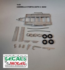 1:43 CARRELLO PORTA AUTO 2 ASSI  IN METALLO TRAILER VAN SERVICE ASSISTANCE