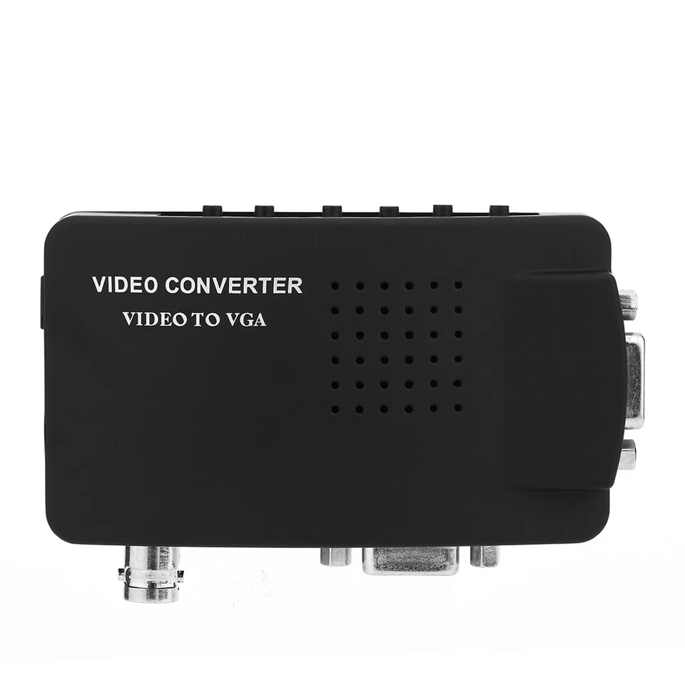 Adattatore convertitore video composito TV BNC S-video a VGA per DVR US EU UK AU Plug - Immagine 2 di 4