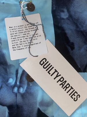 NWT WACKO MARIA × BOB MARLEY GUILTY PARTIES Shirt Blue Size XL