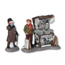 Dept 56 LONDON NEWSPAPER STAND SET OF 2 Dickens Village 56.58560 NEW IN BOX