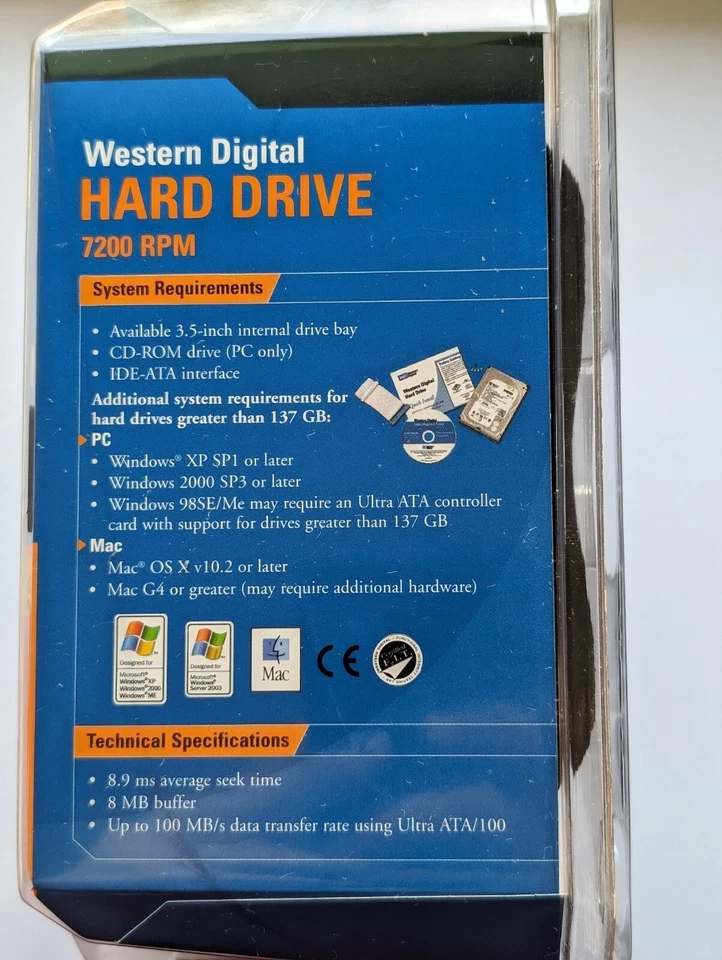 Western Digital 120 GB EIDE Hard Drive with 8MB Cache New In Original Packaging - Image 4 of 4