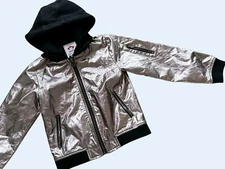 APPAMAN Lower East Side Kids Youth Metallic Hoodie Jacket Sz 7