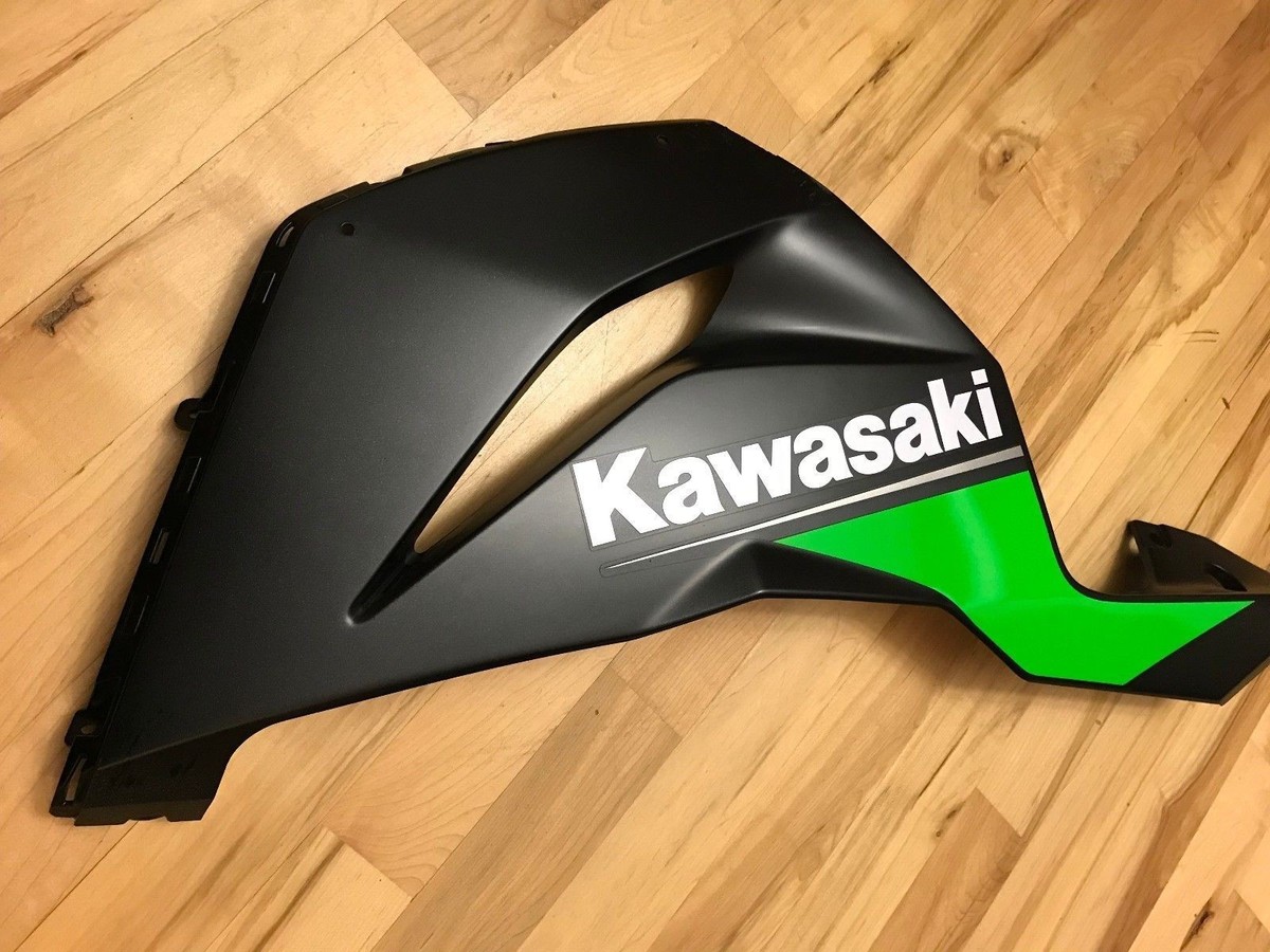 Kawasaki ZX6-R Ninja Left Side Lower Cowl 2013-17 Damaged P N