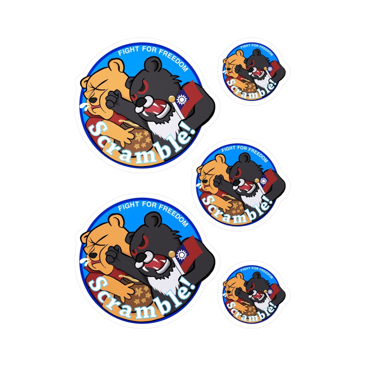 Taiwan Air Force Punching Winnie the Pooh Decal / Sticker Sheet Xi