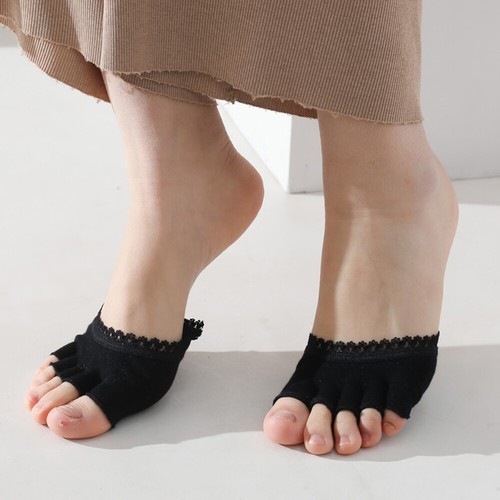 Toe Socks No Show Liner Socks Five Finger Half Socks Non-Slip Invisible 1 Pair ⚝ - Picture 10 of 26