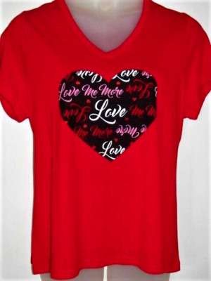 NWT $29 AVENUE BODY Heart ''LOVE ME MORE Ultra Soft Knit Top  Tee 18/20 1X