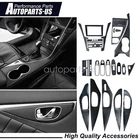 Fit Infiniti 2014-19 Q50 Q60 Carbon Fiber Style Decor Interior Kit Cover Trim