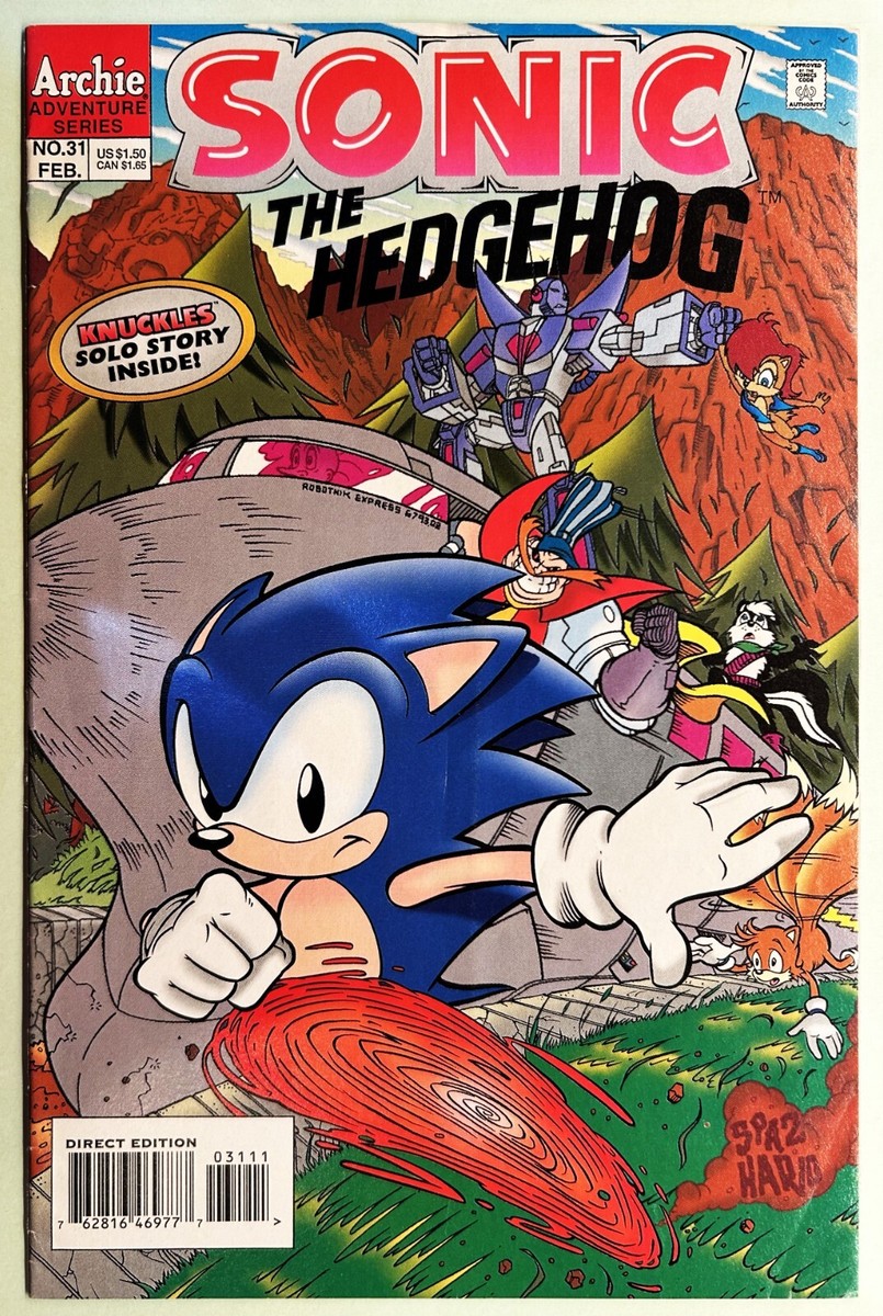 SONIC The HEDGEHOG Comic Book #31 February 1996 KNUCKLES Bagged