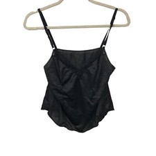 Maidenform Black Satin Sweet Nothings 68004 Camisole Size 36 Made In Usa  