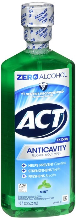 ACT ANTICAVITY ALCOHL FREE MINT 18OZ
