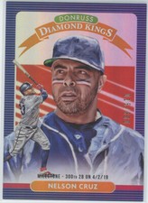 2020 Donruss Milestone Stat Line #13 Nelson Cruz DK Twins 015/300