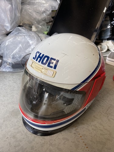 shoei z-100 m85 80s motorcycle helmet medium red white blue Rare | eBay