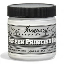 AquaPrint Pro: Ultra-White Water-Soluble Screen Ink - 4oz Jar for Vibrant, Opaqu