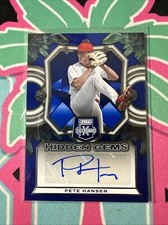 2023 Panini Elite Extra Edition Hidden Gems Autograph Pete Hansen CARDINALS BLUE