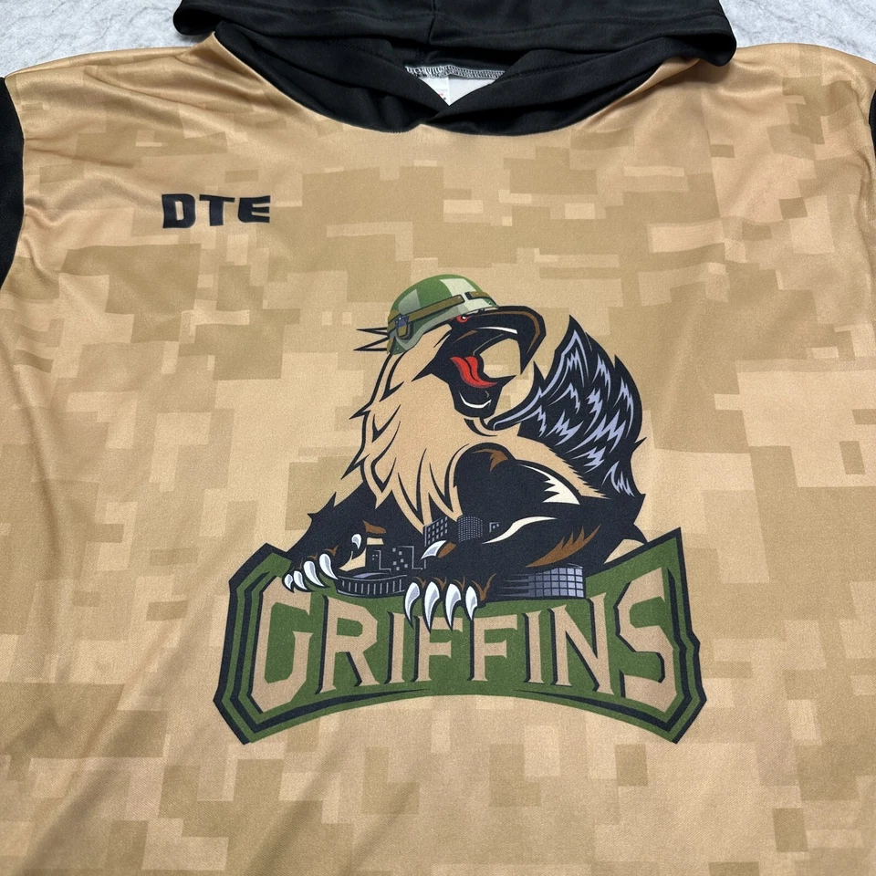 Sudadera con Capucha Militar Grand Rapids Griffins AHL Camuflada Manga Corta Ligera Para Hombres XL Foto 4 de 4