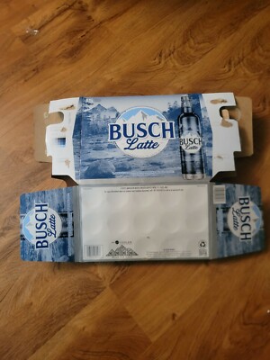 Busch Light Latte Empty Box Limited Edition Beer Bar Man Cave Decor 16 oz 