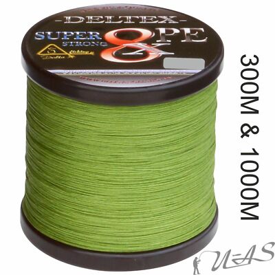 Deltex Super Strong 8 Fach Grün 300M & 1000M Geflochtene Angelschnur 100%Pe Kva