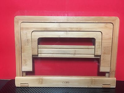 Adjustable Core Bamboo Folding iPad Android Tablet eReader Book Stand Universal