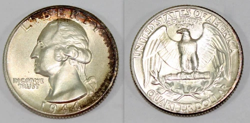 1944 P Uncirculated Washington Silver 25¢ Quarter