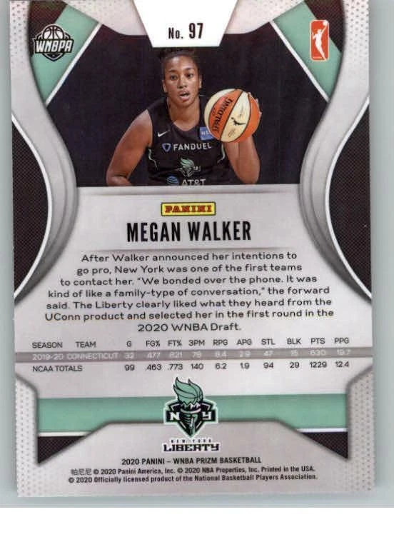 2020 Panini Prizm WNBA #97 Megan Walker (ref 126368) - Image 2 of 2
