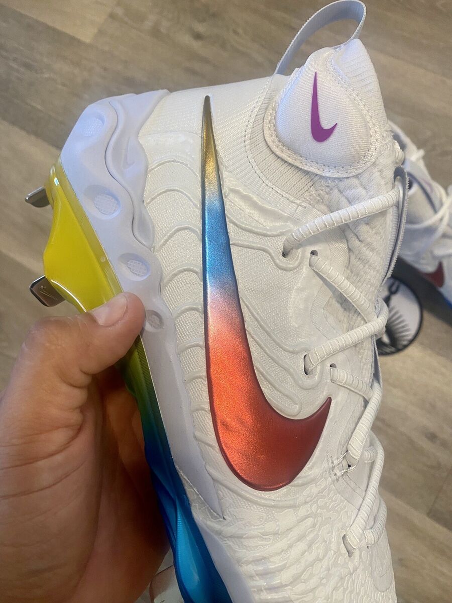 Nike Alpha Huarache NXT Rainbow Baseball Cleats DJ6517-106 Nike Alpha Huarache NXT Rainbow Baseball Cleats DJ6517-106