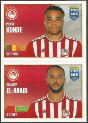 PANINI - 2022 FIFA 365 - #222 - A-B - OLYMPIACOS - PIERRE KUNDE / YOUSEF EL-ARABI