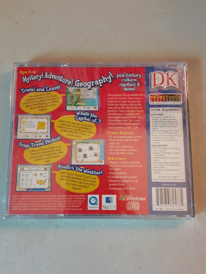 ¡Me encanta Estados Unidos! (PC/Mac CD, 2003) Nuevo, Precintado, Edades 6-9 Foto 2 de 2