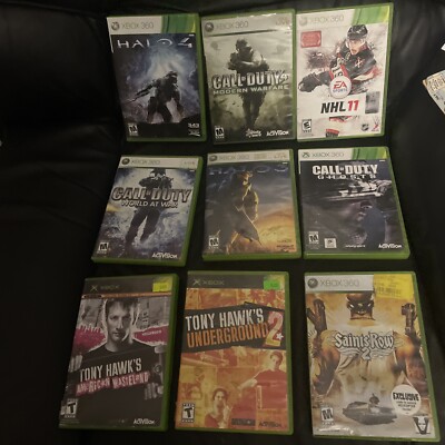 2 Xbox and 7 Xbox 360 games various condition