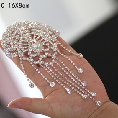 Applique Strass Fiore Fai Da Te – Cristallo Cucito Per Abiti Sposa, Matrimonio, Decorazioni