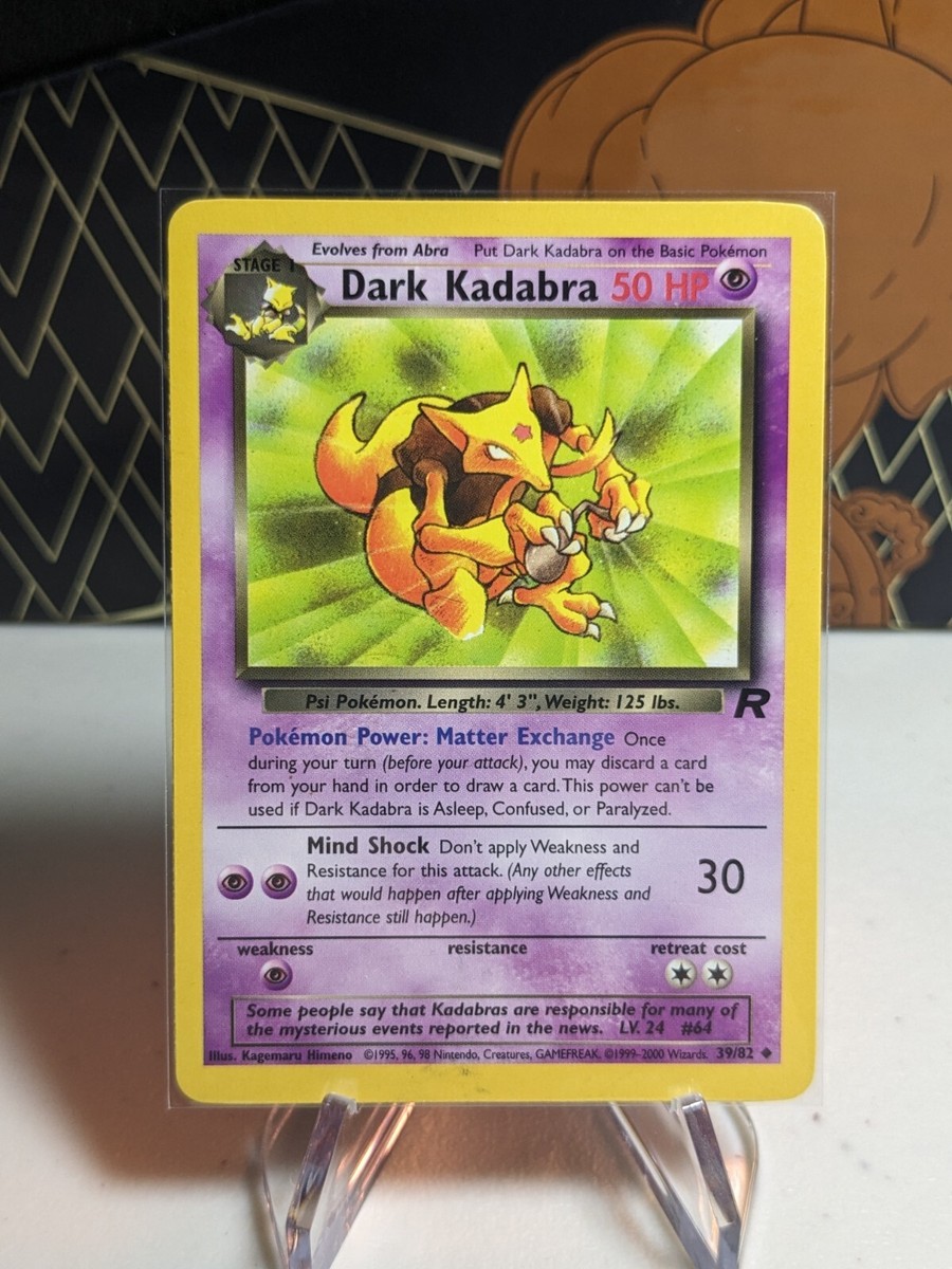 DARK KADABRA - 39/82 - Team Rocket - Pokemon Card