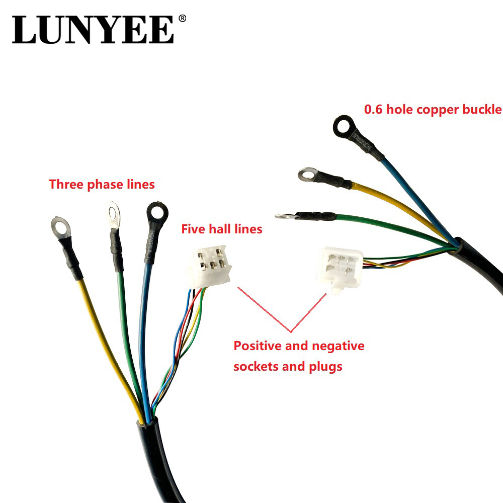 8 Core 4/5/6 Square Extension Cable Copper Wire Bike Electric Motorcycle Cord