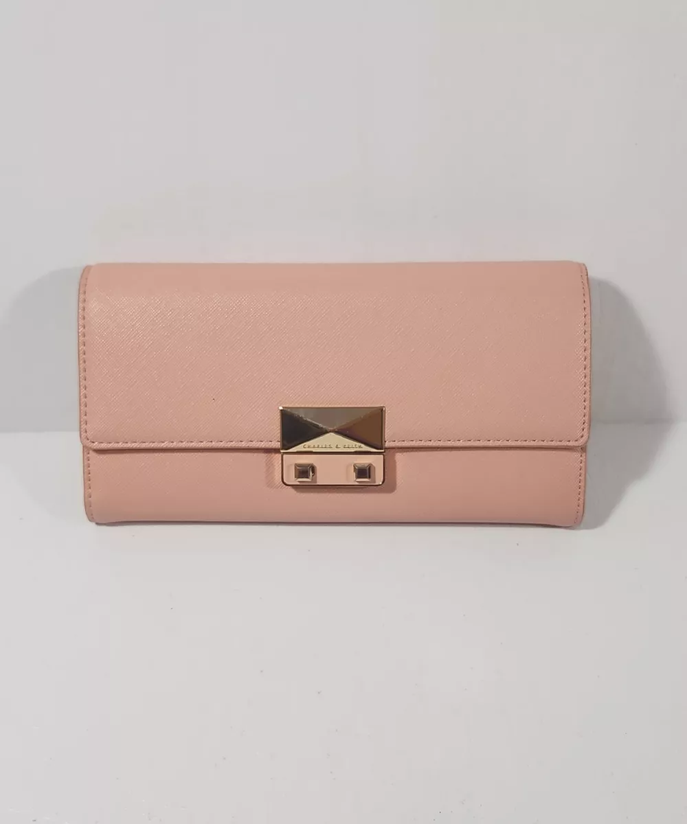 Charles and keith pink wallet new arrivals