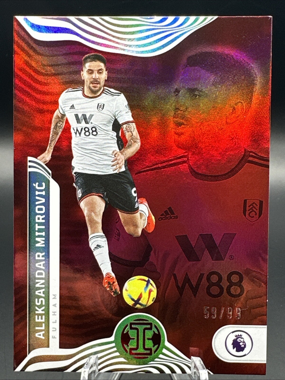 2022 Panini Chronicles Illusions Red 59/99 Aleksandar Mitrović #187 Fulham