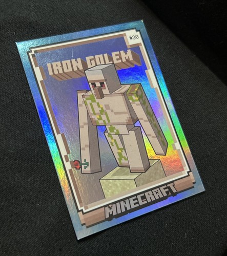 Panini Minecraft Iron Golem 2024 lámina azul #01/10 raro - Imagen 4 de 4