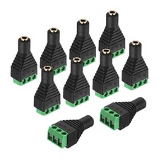10 x 3.5mm TRS Stereo Female to 3Pin Screw Terminal Solderless AUX Balun Adapter