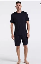 Perry Ellis Portfolio Men's Drawstring Pajama Shorts n Matching Shirt Set New L