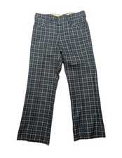 Vintage 70s Glen Oaks Plaid Leisure Pants 34x30x10 True Vintage
