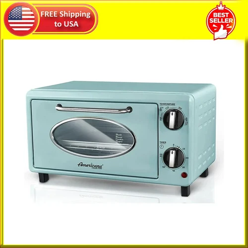 Elite Gourmet ETO147M New Collection Retro 2-Slice Toaster Oven, Mint