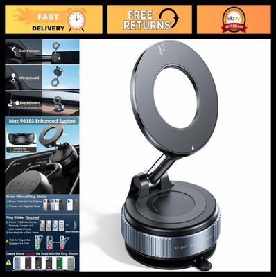 2026 Magnetic Car Phone Holder - 360° Ultra Suction Cup Mount for iPhone & Andro