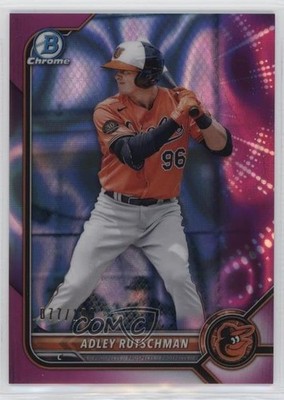 2022 Bowman Chrome Prospects Fuchsia Lava Refractor 77/199 Adley Rutschman 2qw