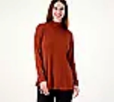 Susan Graver Weekend Essentials Reg Cool TouchFit & Flare Tunic Black Size 2X