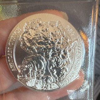 2016 Rwanda 50 Mirongo Atanu African Ounce Bi Metallic Coin .999 KM#39