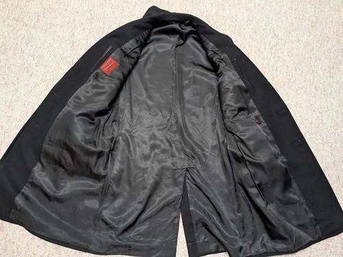 Vintage 50er Jahre Union Made USA Wolle TWEED Zweireiher 40 schwarz ÜBERMANTEL - Bild 5 von 8