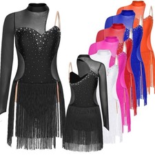 Women Dancewear Jazz Dress Performances Costume Shiny Backless Party Sparkling
