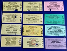 East Lancashire Railway ELR various Card train tickets, Bury, Heywood, Returns