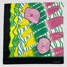 Vintage Kansai Yamamoto Handkerchief Neckerchief Bandana Pocket Square